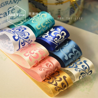 5m estilo chinês estilo chinês azul branco porcelana fita de poliéster DIY caixa de embalagem Bowknot estilo chinês grav