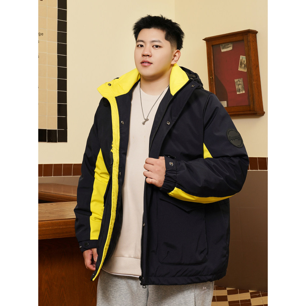 THE PANG Street Wear Plus Size Roupas Masculinas 2024 Inverno Solto Casual Com Capuz Algodão Acolchoado Roupas Masculina