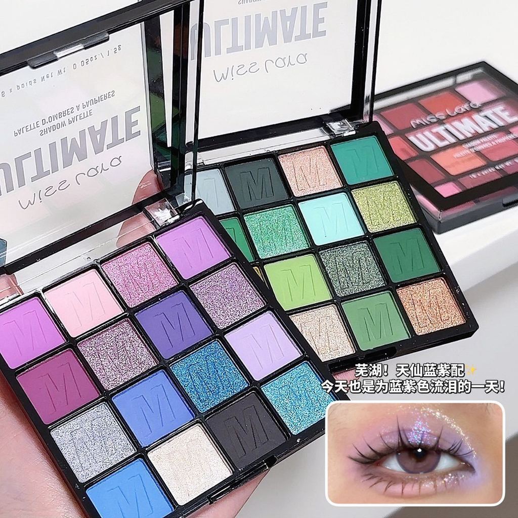 Maquiagem Miss lara dezesseis cores paleta de sombras perolado fosco Flash estudante crianças palco maquiagem sombra