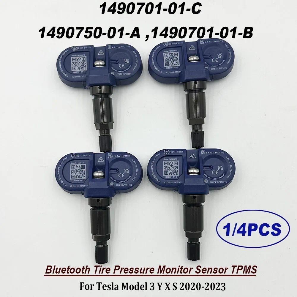 1/4 Pcs Bluetooth Sensor Monitor De Pressão Dos Pneus TPMS Para Modelo 3 Yxs 2020-2023 1490750-01-A 1490701 B C
