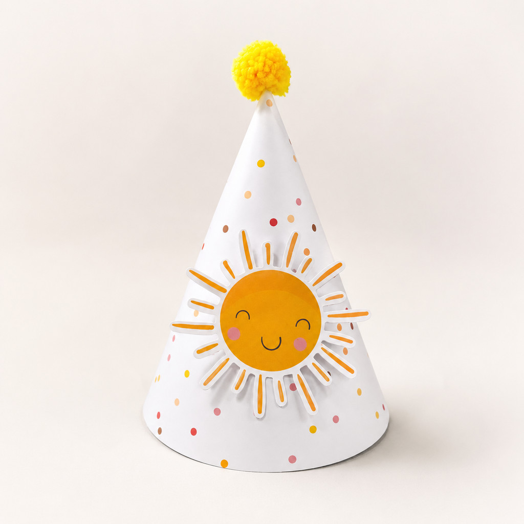 Chapéu de Festa Pegue e Monte com Pompom – Chapeuzinho / Lembrancinha Aniversário Infantil