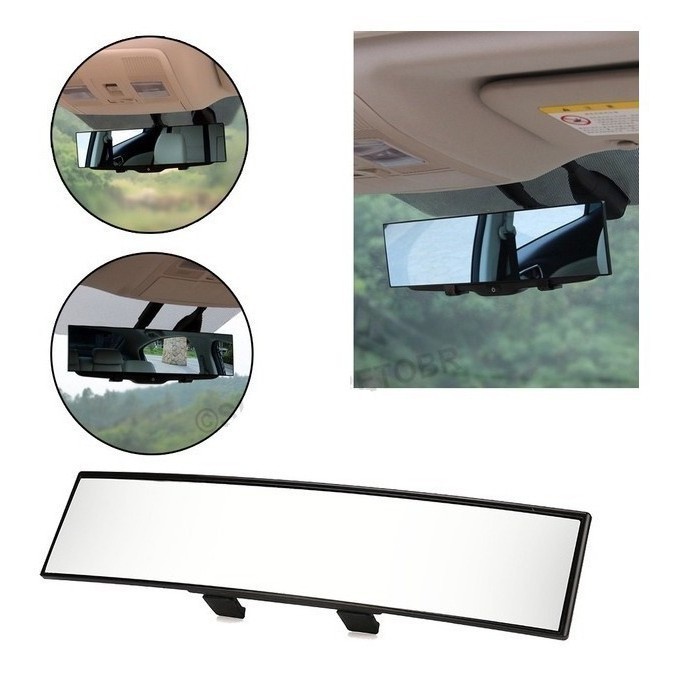 Espelho Retrovisor Interno Universal Panorâmico Automotivo Para Carros Com Ponto Cego 300mm SS4