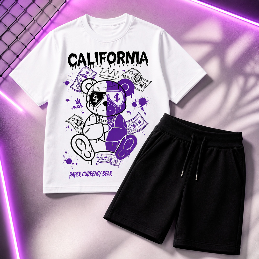 Kit Conjunto Masculino Conjunto Menino Infantil Kit Conjunto infantil Bermuda + Camisa Kids