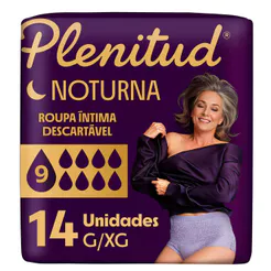 Roupa Íntima Plenitud Noturna Tamanho G/XG 14 Unidades Descartáveis