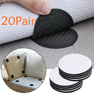 20 pares de fitas adesivas resistentes, adequadas para camas, sofás e tapetes antiderrapantes.