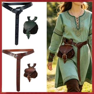 Bolsa De Cinto Medieval , Com Cordão Em Relevo , Conjunto De Cintura Viking Renascentista