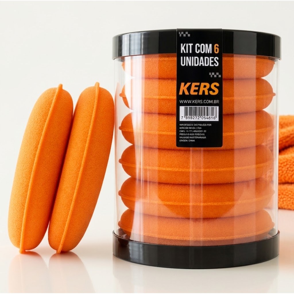 Kit 6 Aplicador Espuma Para Cera Revitalizador Pretinho