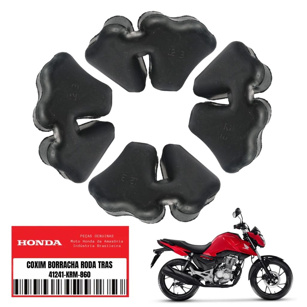 4 Coxim Bucha Da Coroa Roda Traseira Honda CG 150 160 START FAN TITAN E CARGO