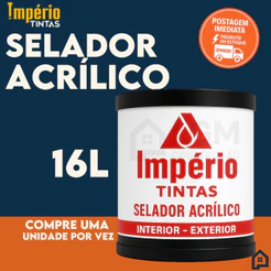 Selador Acrílico Profissional De Parede Branco 16 Litros Império - Exterior e Interior