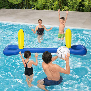 Rack de bola de jogo de água das crianças inflável anel de rede de vôlei rack de basquete quadro de futebol handebol obj