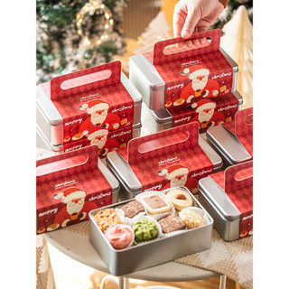Caixa de flandres de natal caixa de embalagem caixa de presente presente caixa vazia biscoitos doces abraço balde tamanh