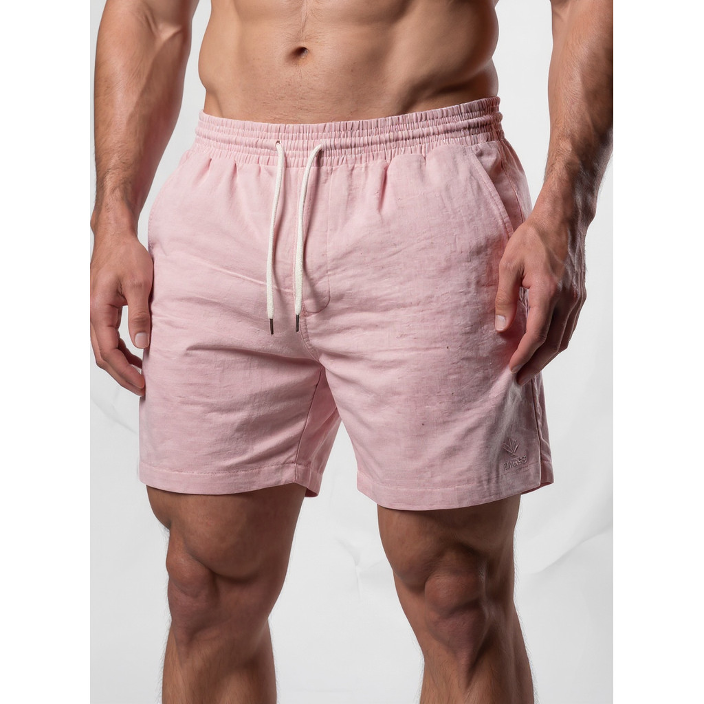 Kit 2 Bermudas Masculinas Linho Elastano Praiana Confortável Verão — Nikko