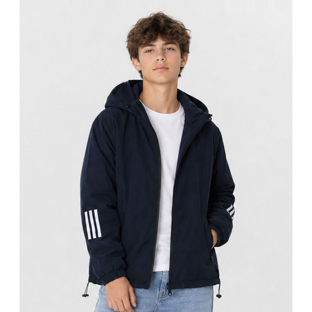 Jaqueta Juvenil Masculina Com Capuz Sea Surf Azul