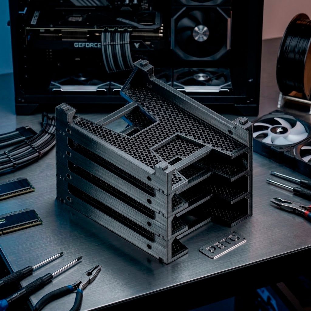 Suporte Modular Empilhável Para HD SSD 2.5 Polegadas Rack Organizador Gabinete PC Servidor Gamer