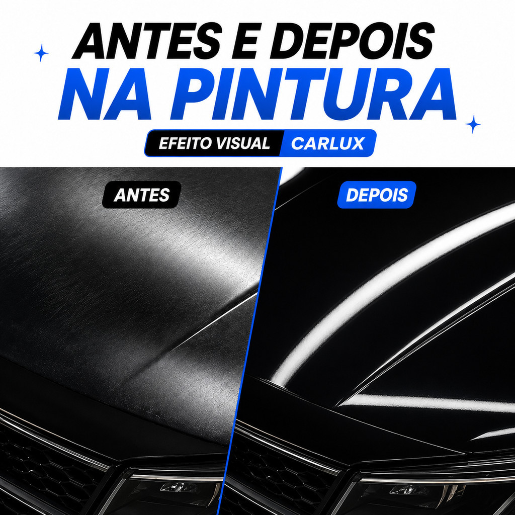 Kit 02 Ceras Carnaúba Automotiva Lataria e Plástico - Brilho Revitalização Proteção UV