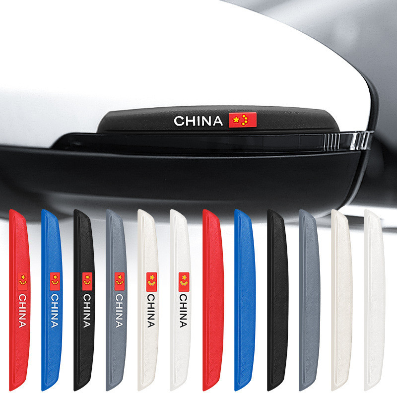 6-pacote anti-colisão tira lateral da porta do carro tira decorativa espelho retrovisor anti-risco anti-risco adesivo ca