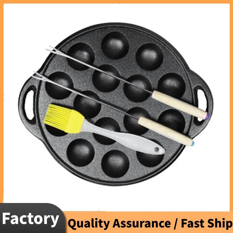 Panqueca De Ferro Fundido Bola Grill Polvos Pequena Assadeira Takoyaki Maker Para Bolas De Poffertjes Banh Khot Ferramen