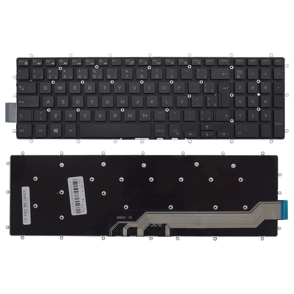 Teclado para Notebook Dell Inspiron 15-3583-M3XB ABNT2 Preto