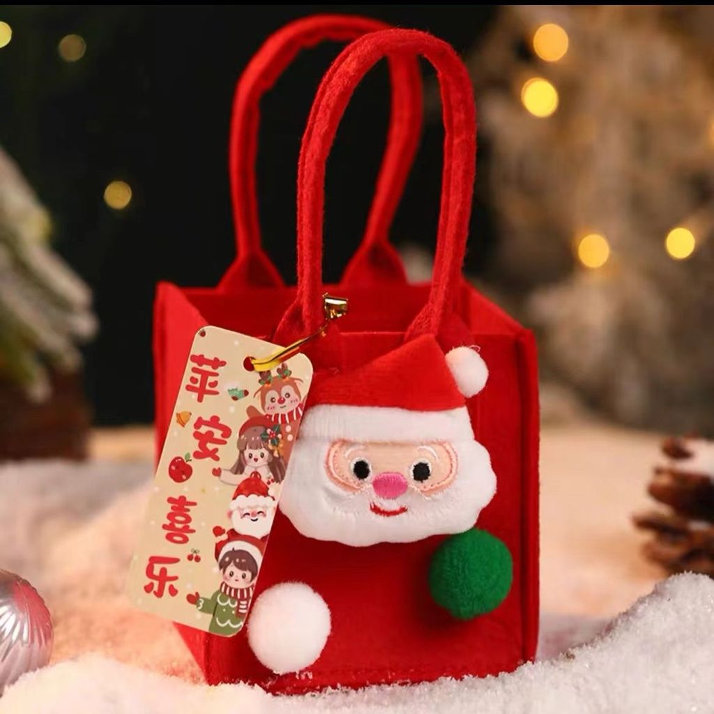 Saco de doces de natal High-End saco de presente saco de feltro véspera de natal saco de embalagem de maçã bonito sacola