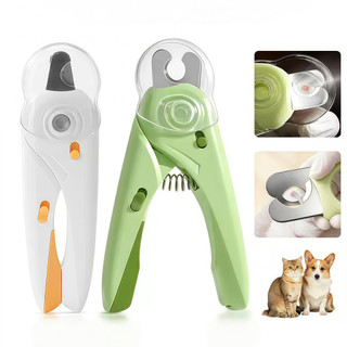 Cortador De Unhas Para Cães e Gatos Kit Alicate e Lixa Com Luz de Led Tesoura Completa