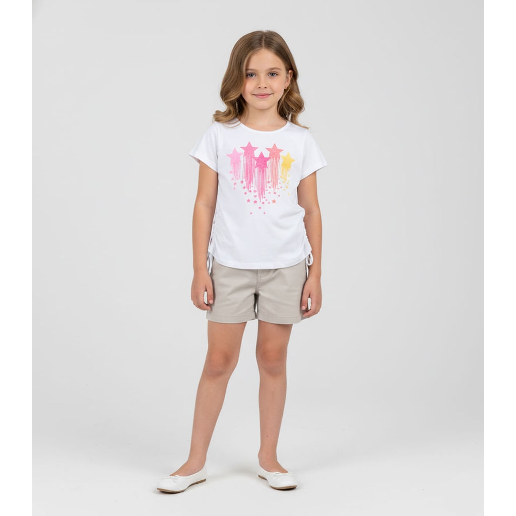 Conjunto Infantil Blusa Com Shorts Rovi Kids Marrom