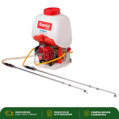 Pulverizador Costal a Gasolina Branco BPC 25 25L 26cc 1cv Pressao 25 Bar