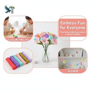Chenille Hastes 100 Pçs Macio Flexível Torção Artesanato Stis DIY Materiais De Arte Para Crianças Pai-Filho Atividade In
