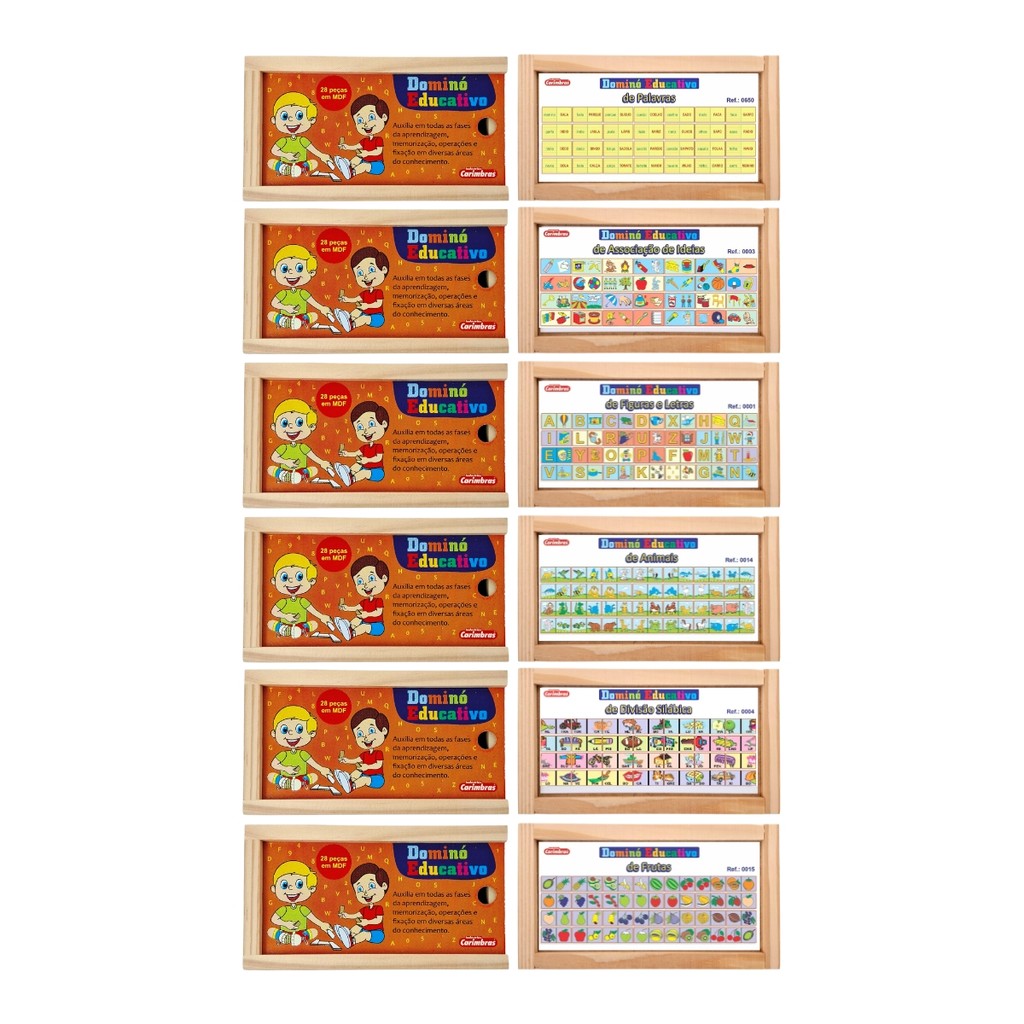 Jogo de Dominó Educativo - Carimbras