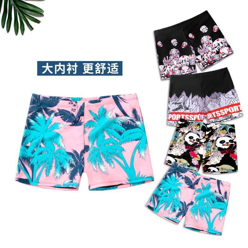 Calções de banho masculino adulto dos desenhos animados parque aquático à prova dwaterproof água estilo japonês impresso