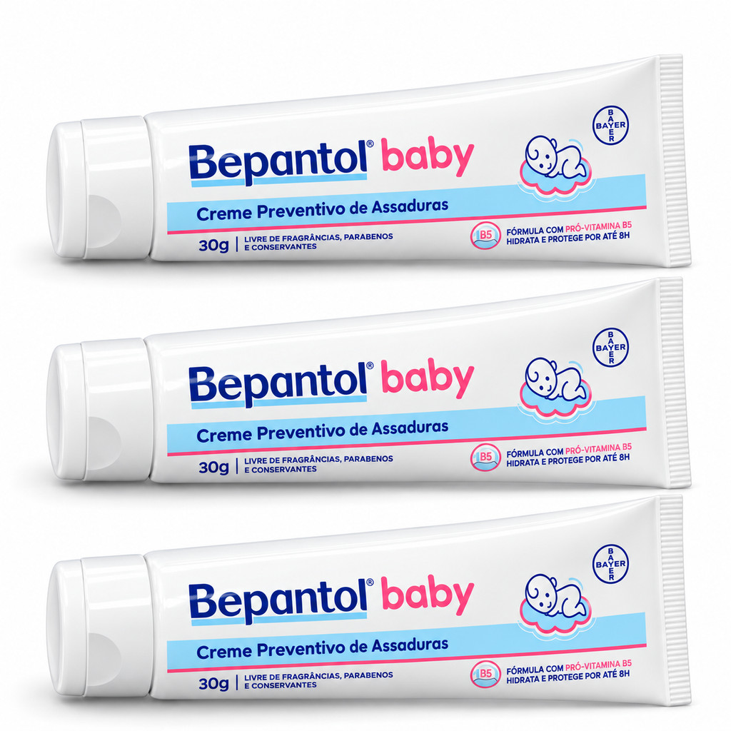 Kit 3 Bepantol Baby Creme de Assaduras 30g Bayer Original