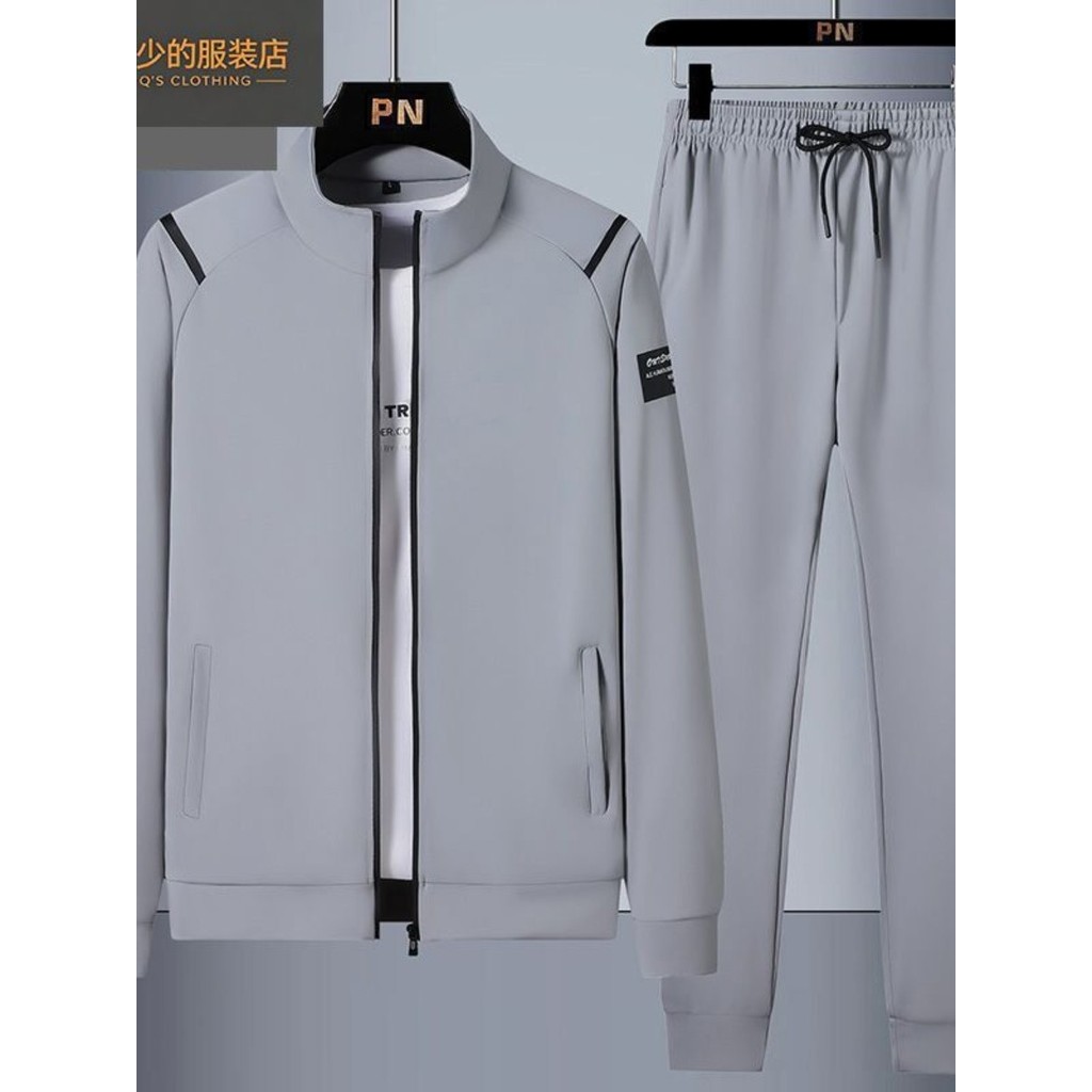 T na moda moletom masculino gola jaqueta primavera outono Casual terno juventude roupas gordas calças esportivas roupas 