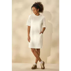 Vestido Curto Feminino Comfy Marialícia Bege