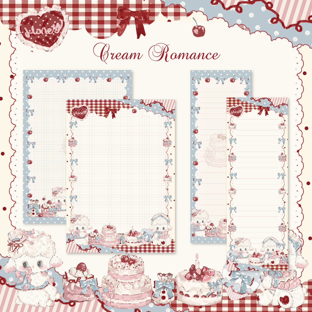 Leben creme Romance rasgável B5 tapinhas papel memorando simples ins estilo caderno de alto valor pequeno fresco estudan