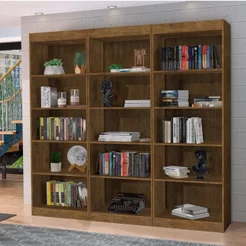 Estante para Livros Multiuso 178CMX153CM Larissa Marrom/Jequitiba Jequitibá