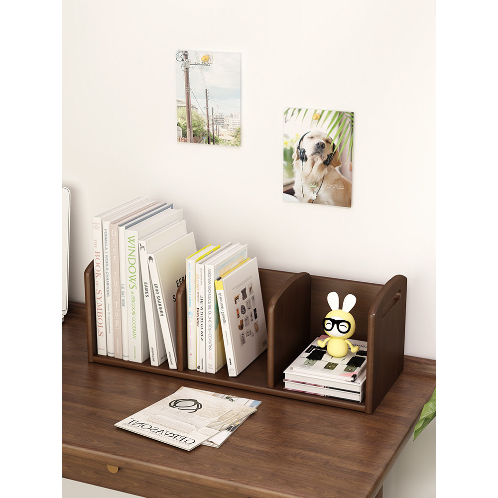Estante de madeira maciça, organizador de livros para crianças, prateleira de mesa de estudo, separador de mesa de estud