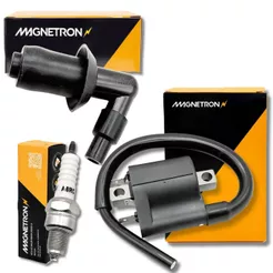 Kit Bobina Ignição + Vela + Terminal Neo 125 Magnetron