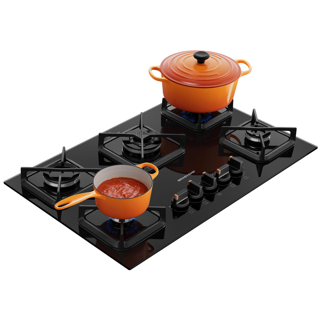 Cooktop Brastemp 5 Bocas a Gás, Grades de Ferro Fundido e Chamas Especiais - BDS75AE · foto 2