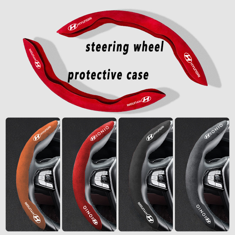 Capa universal antiderrapante para volante de carro Hyundai, em couro, para proteção, para os modelos HB20, Ix35, I30, C