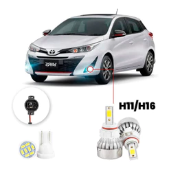 Lampada Farol Milha Led Toyota Yaris 2018 A 2022 20000lm