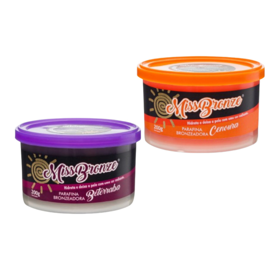Kit Miss Bronze Parafina Corporal para Bronzeamento 2 Unidades de 200g
