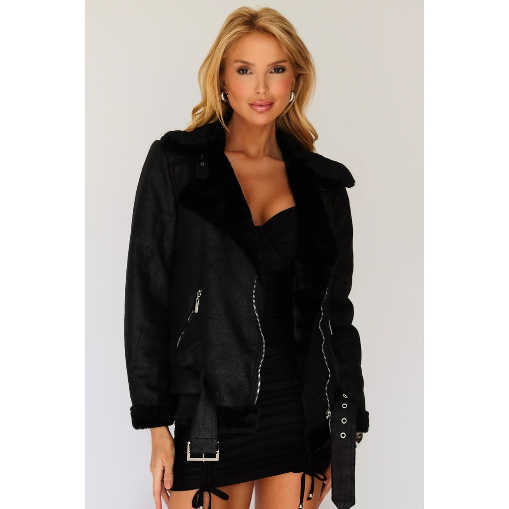 Jaqueta Feminina Detalhe Gola Planet Girls Preto em Oferta na Shopee