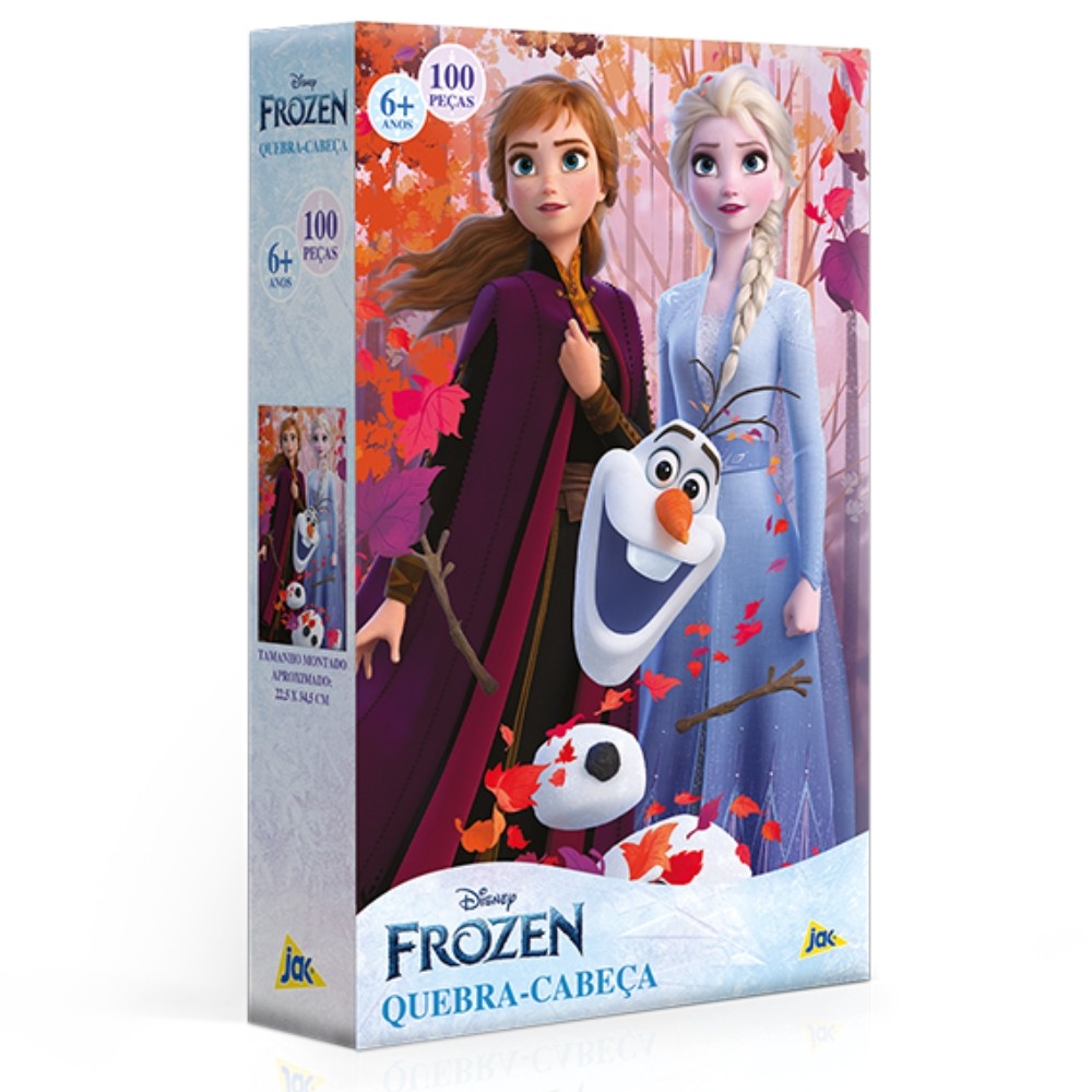 QUEBRA CABEÇA FROZEN DISNEY 100 PEÇAS TOYSTER PUZZLE DESENHO CRIANÇA MENINAS PRI