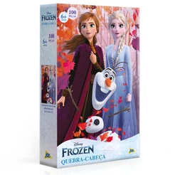 QUEBRA CABEÇA FROZEN DISNEY 100 PEÇAS TOYSTER PUZZLE DESENHO CRIANÇA MENINAS PRINCESAS ANA ELSA OLAF