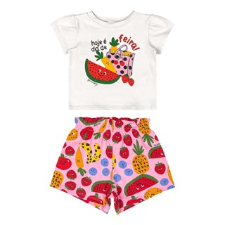 Conjunto Bebê com Blusa e Short Quimby em Oferta na Shopee