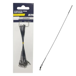 Chicote Crown Steel Leader Black Nickel C/ Girador - Crown
