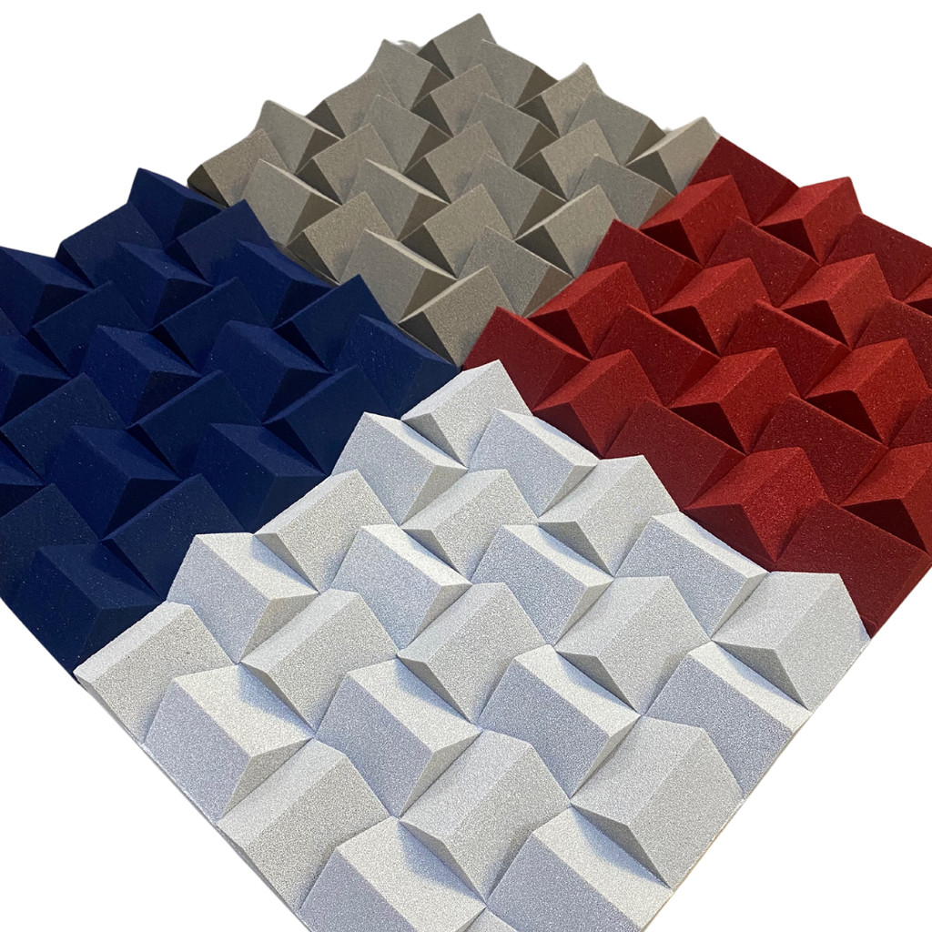 Kit c/10 Espuma Acústica Alpha Cunha Colorida 7cm Absorção Acústica