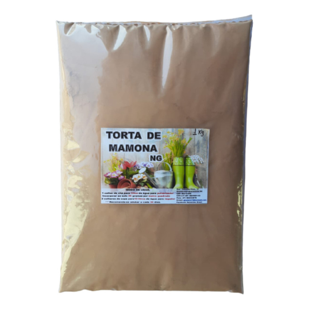 Torta De Mamona Fertilizante Natural - 1 Kg