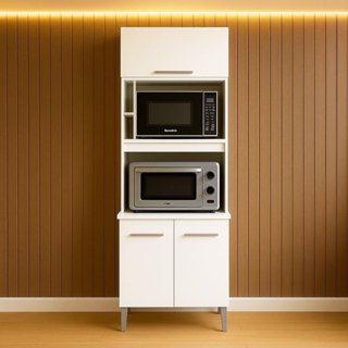 Paneleiro Torre Quente Realeza com 3 Portas Branco em Oferta na Shopee