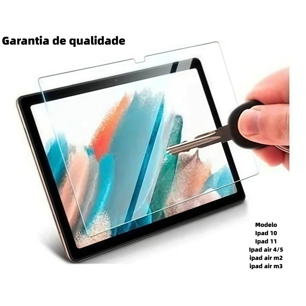 Película de Vidro Temperado iPad 10/11（A16）, Air M2/M3,a9plus s9fe/s10fe – Proteção Premium em Oferta na Shopee