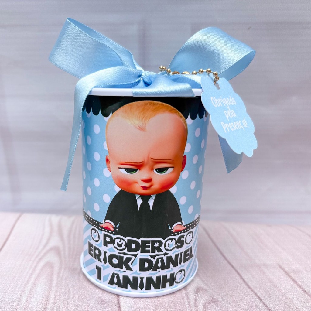 Cofrinhos Personalizados Poderoso Chefinho - 10x6cm Lembrancinha Festa Infantil Aniversário